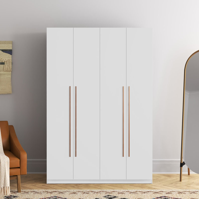 Mercury Row® Helsel Modern 2Section Freestanding Wardrobe Armoire
